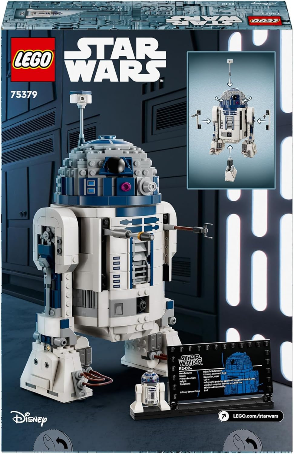 LEGO Star Wars R2-D2 Model Set for Kids, Boys and Girls, Buildable Droid Figure with Darth Malek 25th Anniversary Minifigure and Decoration Plate, Collection Gift Idea 75379 Building Sets Besuche den LEGO-Store