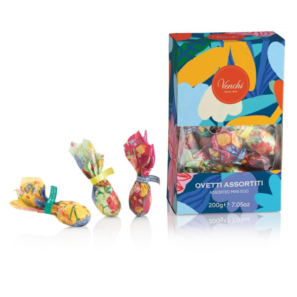 Gift box with ovetti di cioccolato collection Camelia 200 g