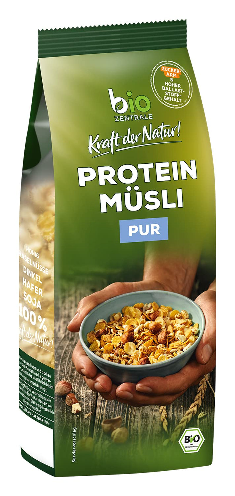 Biozentrale pure protein muesli - 375g - Organic with honey - As breakfast cereal or as a snack