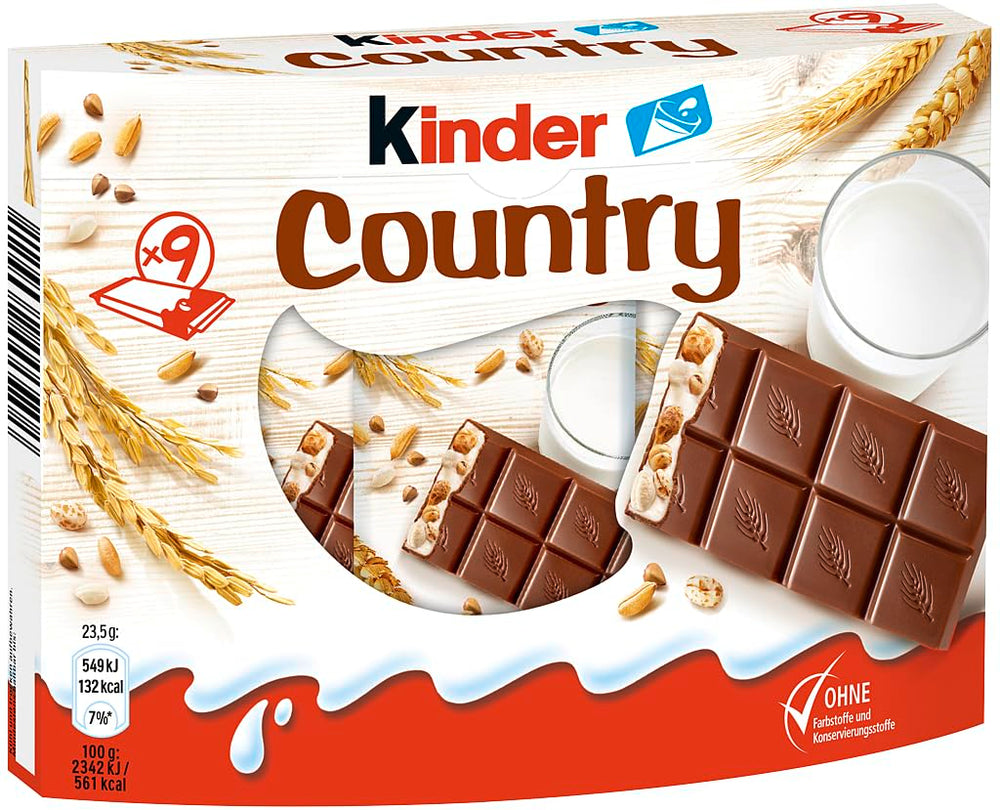 Kinder Country bars, 9 bars, 212 g