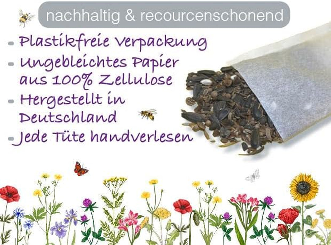 Deutsche Samen – Bunter Bauerngarten Set – 7 Verschiedene Pflanzen – Insektenfreundlicher Garten - Pflegeleichte Mehrjährige Pflanzen – Abwechslungsreiche Farbenprächtige Blumen