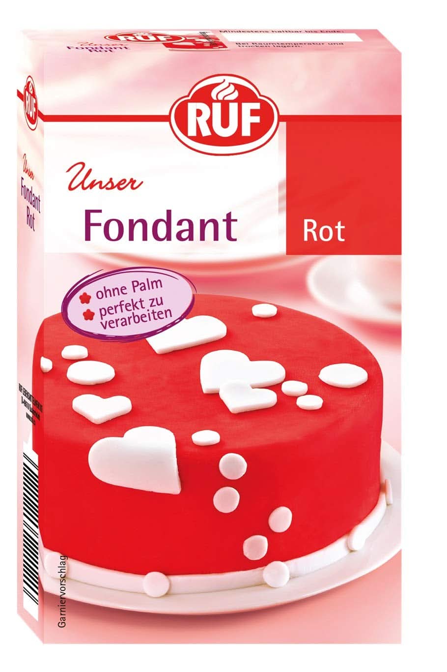 RUF Fondant, potrivit pentru modelarea figurilor, florilor și literelor, 250 grame Glazuri si Decor Naty Shop Rot 250 G (1Er Pack)