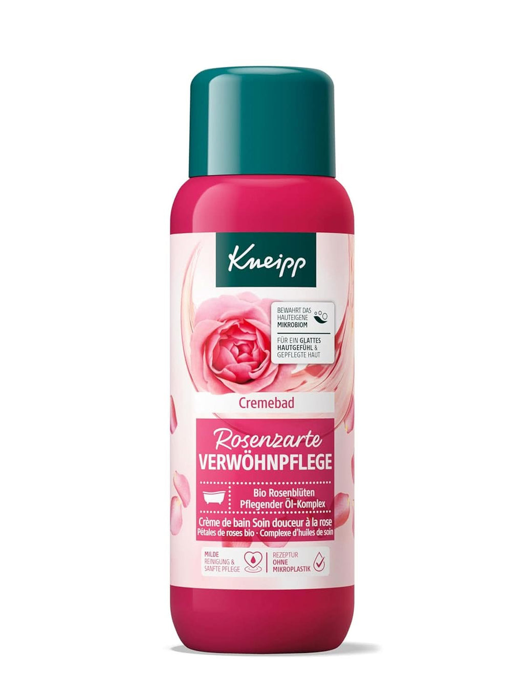 Kneipp, aditiv de baie cu extract de înaltă calitate din flori organice de trandafir și un complex de uleiuri hrănitoare, 400 ml Duș și baie Naty Shop