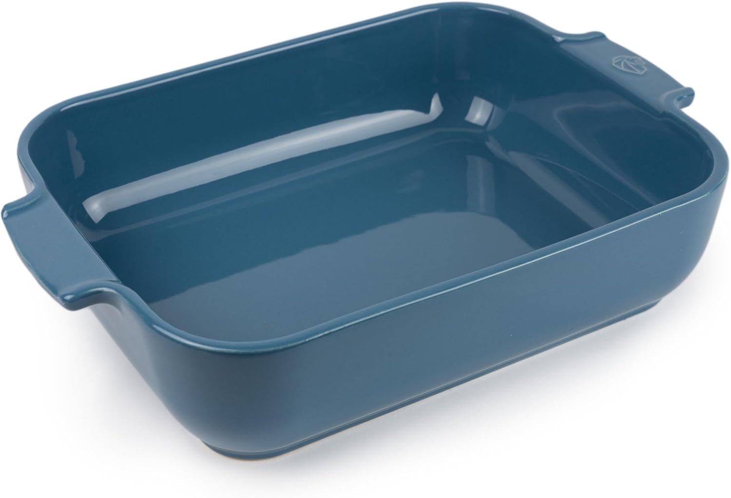 Peugeot Appolia Rechteckige Auflaufform Mit Griffen, Keramik, Schiefer / Grau, 7.2X31X21.7 Cm, Fassungsvermögen: Ca. 2 L, 60060 Molds and baking trays Naty Shop Hellblau