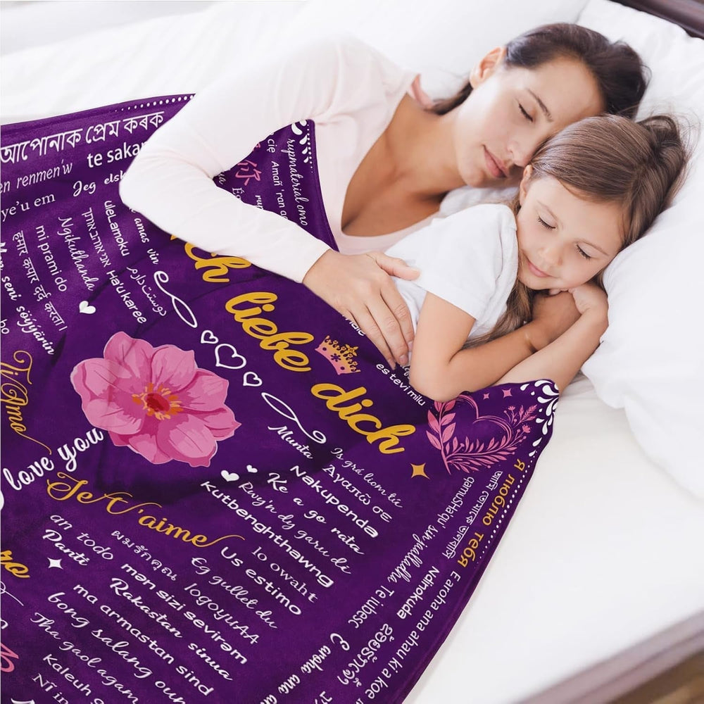 Gifts for Mom, Anniversary Gift for Couples, Besond Women, Husbands Sisters and Mothers, Security Ideal for Mother's Day, Valentine's Day and Christmas 50"X60" Beds and Blankets Yasrlvun