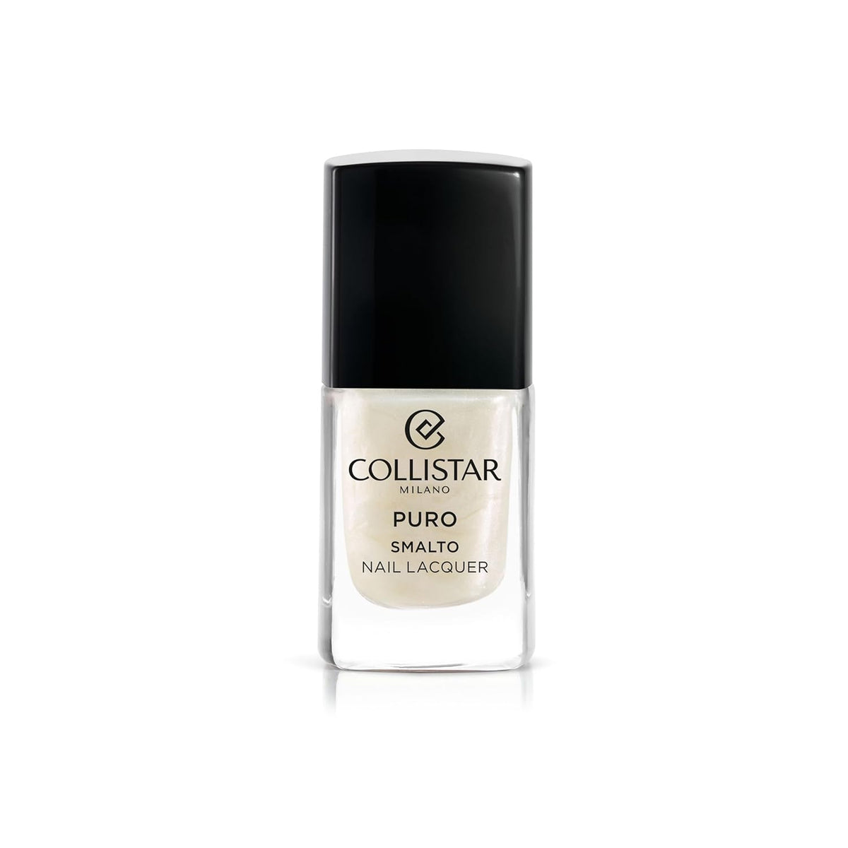 Collistar Puro nail polish, long-lasting nail polish with a shiny finish, no. 922 White porcelain, 10 ml