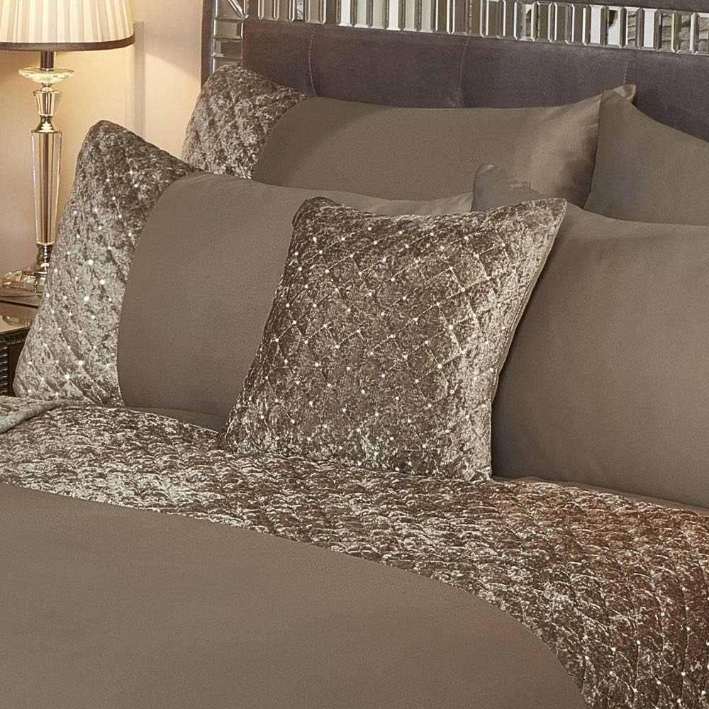 Emma Barclay Glamor bedding set for double bed, mink, polyester, cream Emma Barclay Beds and Duvets