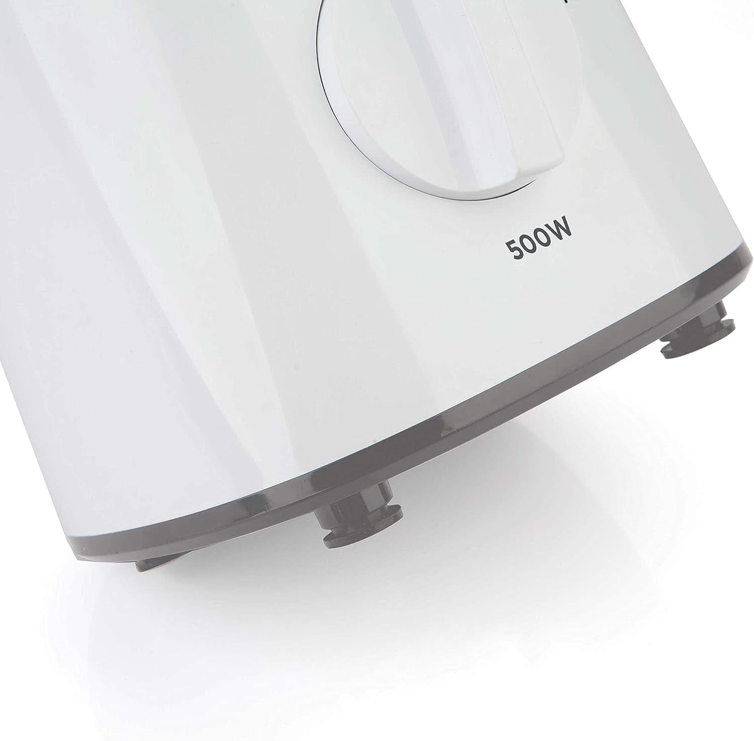 BLACK+DECKER Stand mixer | 500W | 2 Speeds | Pulse Function | Glaskrug | 1.5L | Edelstahlmesser Mit 4 Klingen | Herausnehmbar Und Leicht Zu Reinigen | Weiß Und Grau Kitchen Naty Shop