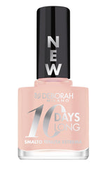 Milano nail polish set for strengthening brittle and swollen nails, 9.5 ml and nail polish 10 Days Long N.882 Nude Rose, long-wear glossy effect, 11 ml