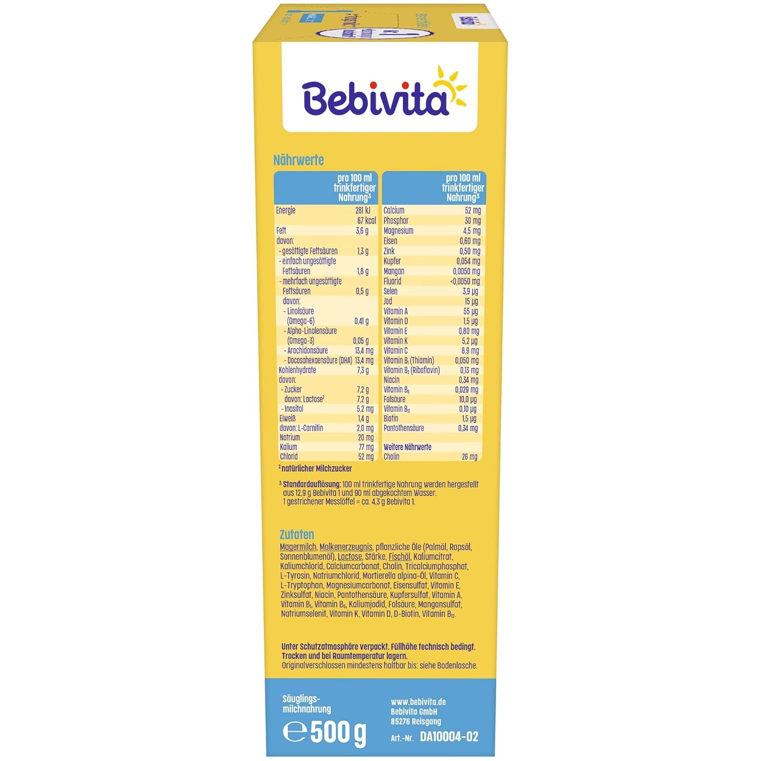 1 Formula milk powder for infants, from birth, (5 x 500g)