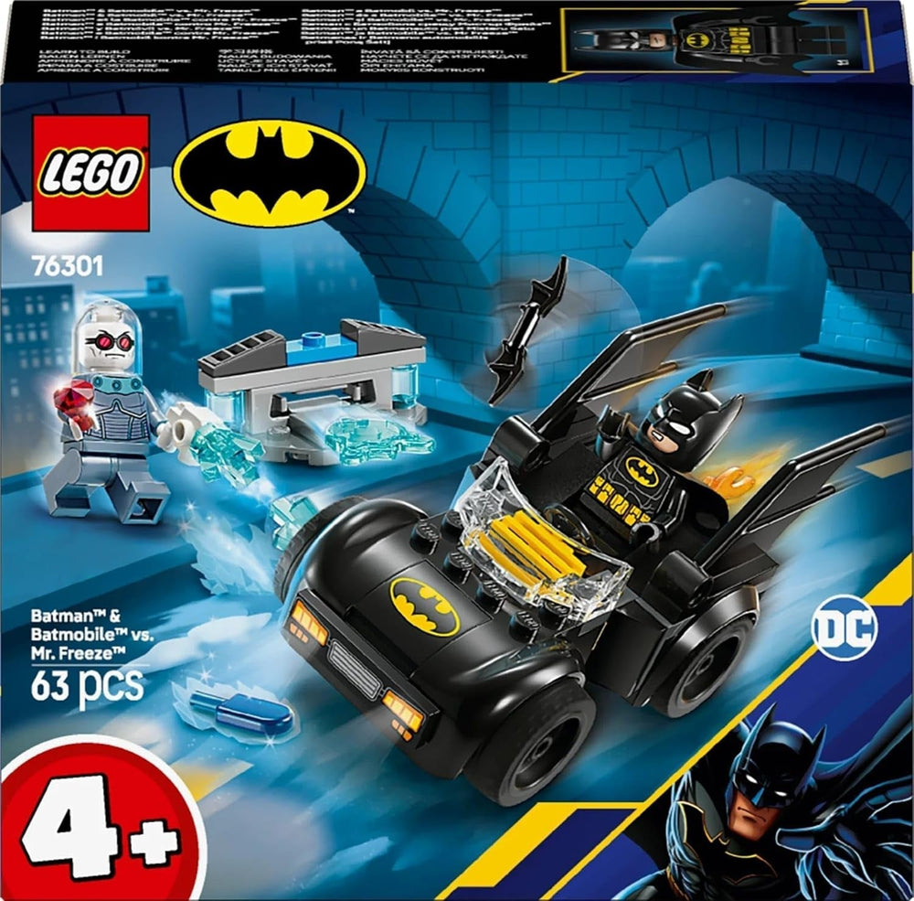 LEGO DC Batman: Batman & Batmobile Vs. Mr. Freeze - Superhero car toy with 2 minifigures - Ice shooter with fire elements - Gift for boys and girls from 4 years old 76301 Building sets Besuche den LEGO-Store