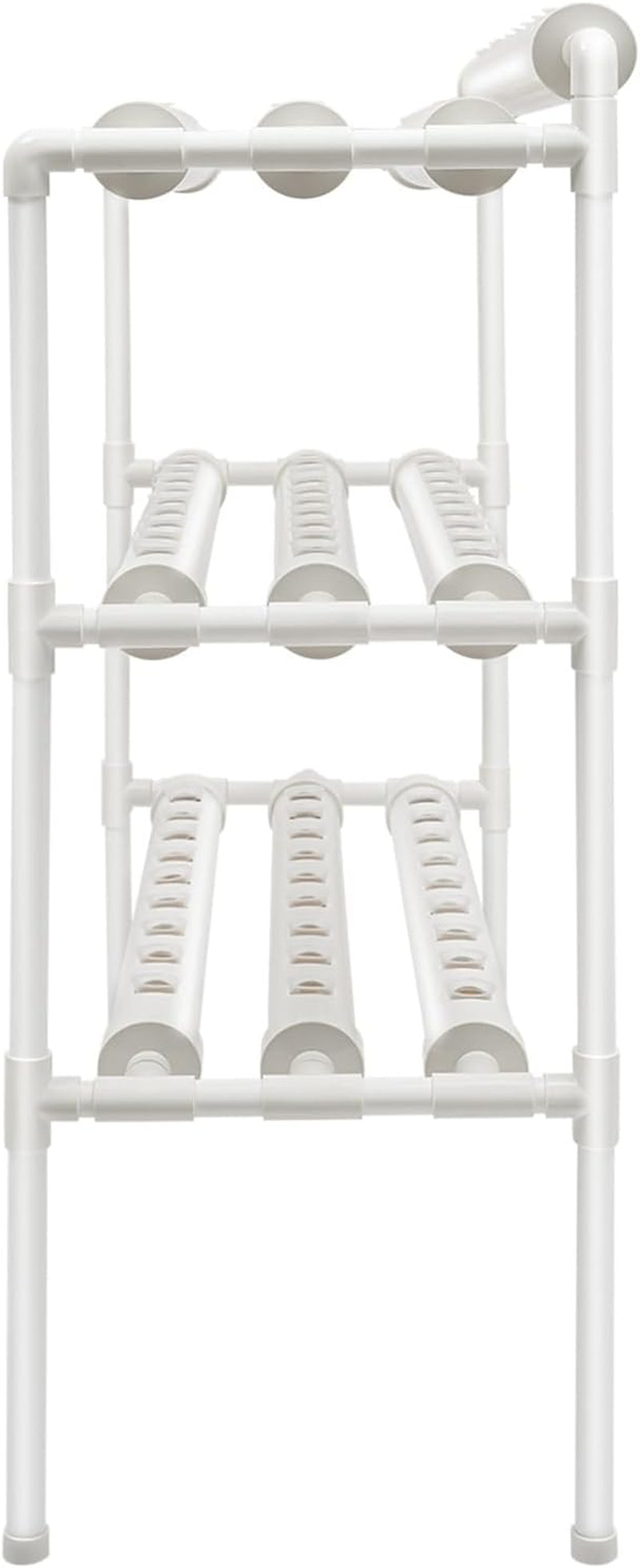 3-Layer Hydroponic Grow Kit with 90/108 Planting Positions and Water Pump, PVC Soilless Plant Growing Systems, Hydroponic Growing Kits for Vegetables and Fruits (108 Planting Positions)