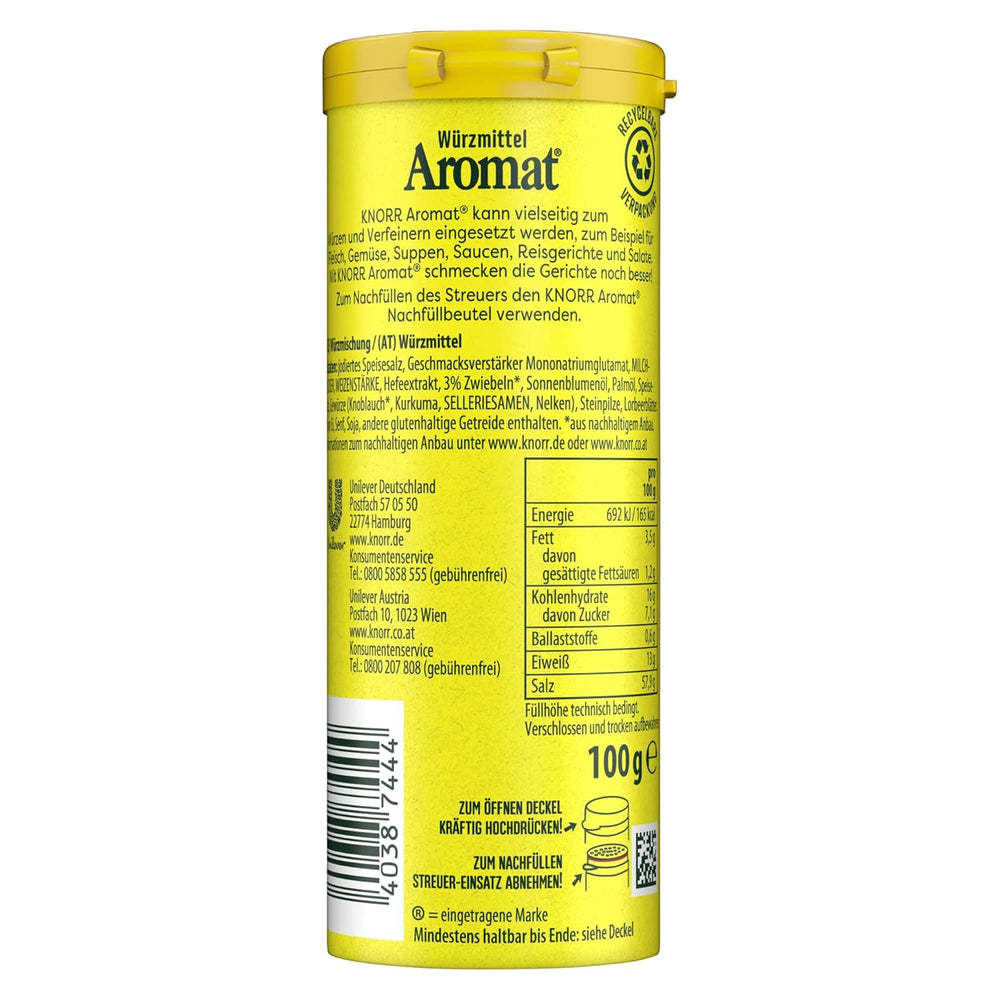 Knorr Würzmischung Universal Aromat für schnelle Gerichte zum Seasoning and seasoning of meat, vegetables, sauces and more 100 g