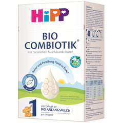 HiPP 1 Organic Combiotik (4 x 600g), milk powder formula for infants from birth, with natural cultures of lactic acid and easy-to-treat organic starch, of the best organic quality