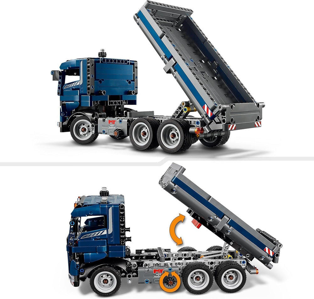 LEGO Technic Dump Truck toy with steering wheel and movable dump truck - blue construction vehicle - gift idea for birthdays or holidays - construction set for boys and girls from 9 years 42203 Construction sets Besuche den LEGO-Store