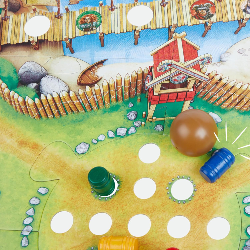 HABA Valley of the Vikings - Fast Dexterity Board Game Ages 6+ for 2-4 Players - XXL Game Board and 3D Viking Ships - Promotes Tactics and Courage - 1304697001