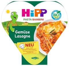 HiPP organic vegetable lasagna (6 x 250g), meal from 1 year, lightly steamed, vegetarian, seasoned for children, organic quality