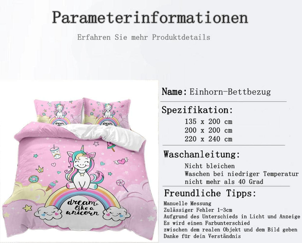 Bedding for girls, Unicorn, 2 pillowcases Bedding - children Naty Shop