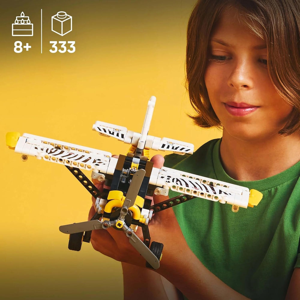 LEGO Technic Propeller Airplane Building Toy for Kids Gift for Boys and Girls 8 Years Old 4-Cylinder Piston Engine Rotating Propeller Airplane Model 42198 Building Sets Besuche den LEGO-Store