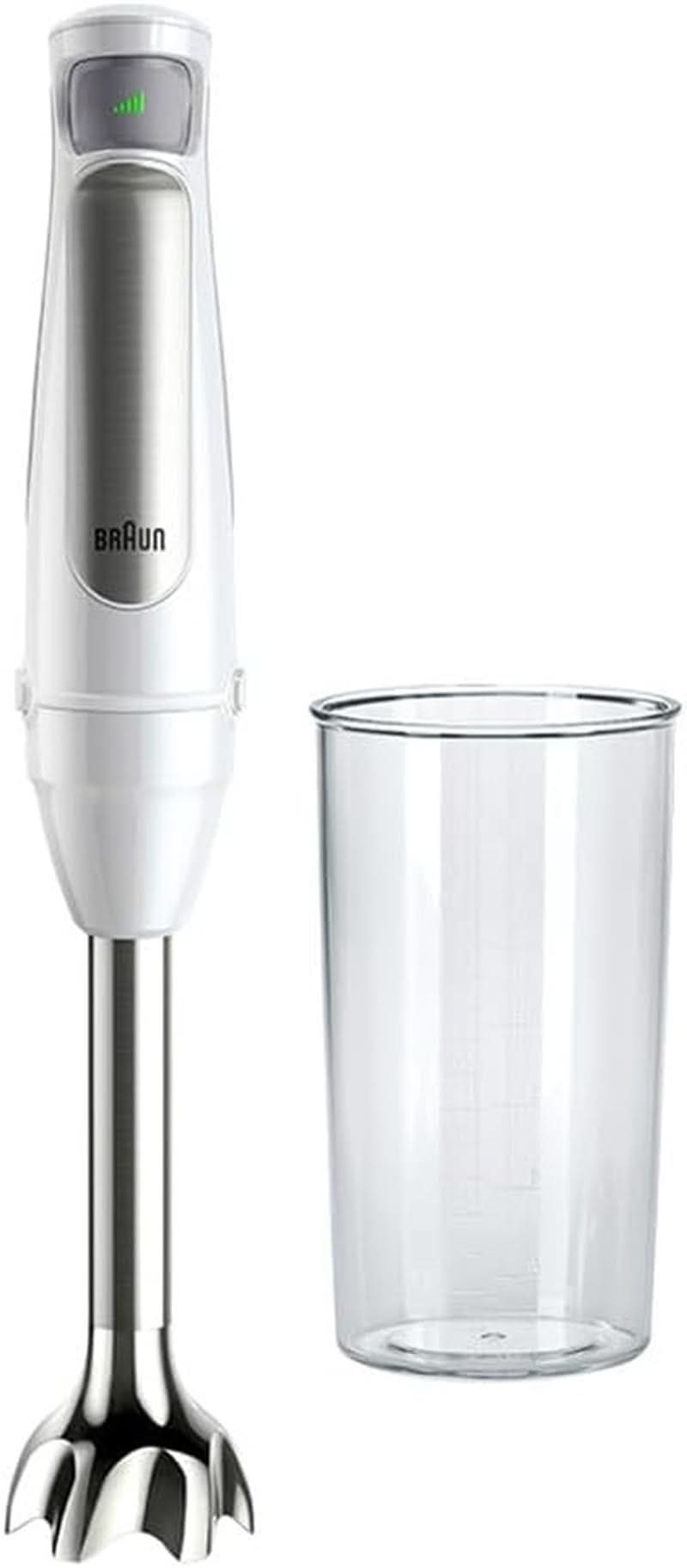 Braun Household Hogar Multiquick 7 Armmixer, Spritzschutz-Technologie, Spülmaschinenfest, Bpa-Freier Kunststoffbecher, MQ7000, 1000 W, Weiß Kitchen Naty Shop