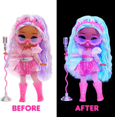 L.O.L. Surprise! Tweens Neon Pop Stars - Kitty K - 1 fashion doll with backlit surprises and 10+ Pop Star outfits and accessories, including retro micro-bands, gift for children 4+ Naty Shop Dolls