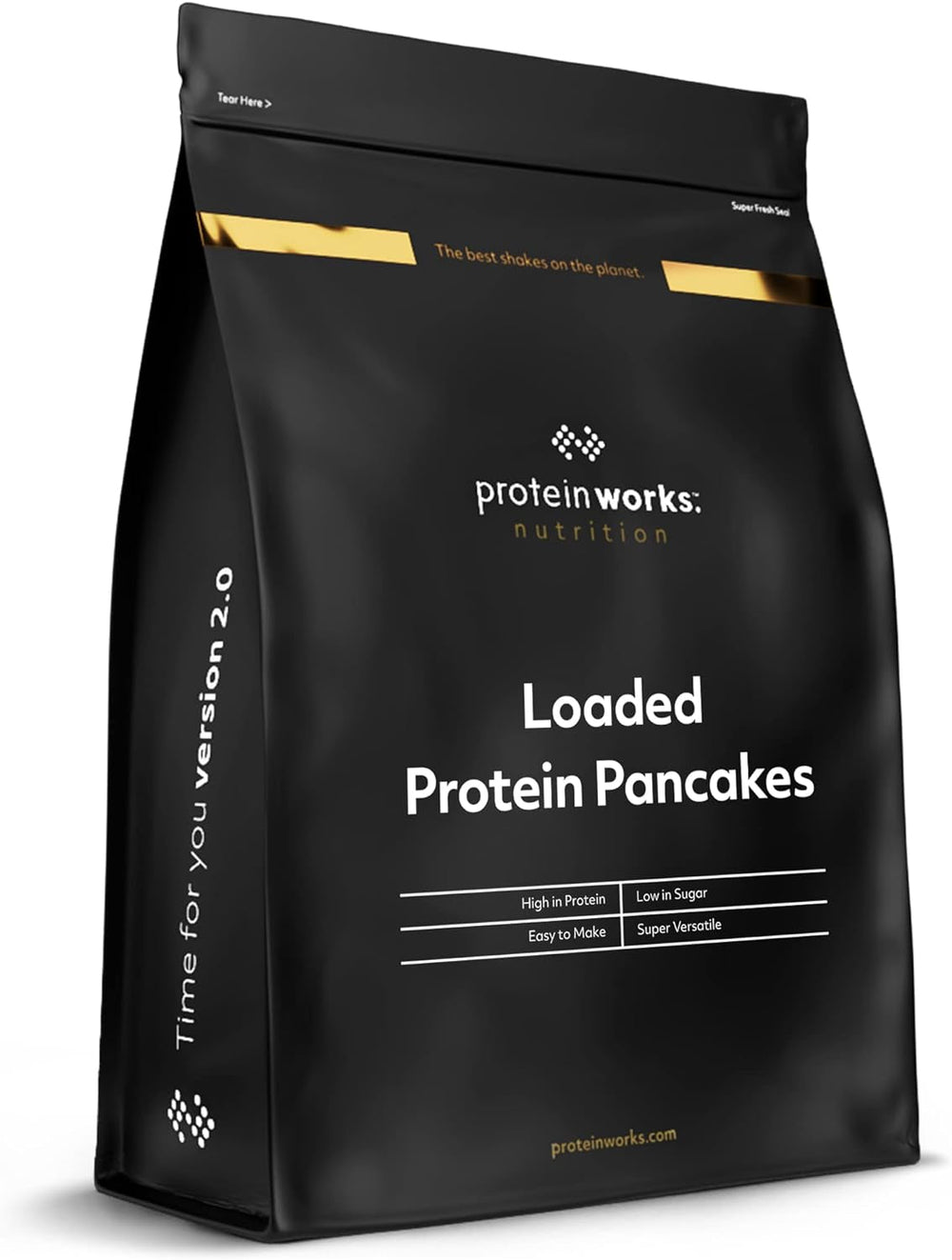 Protein Works - Loaded Protein Pfannkuchen | Premium Pfannkuchen Mischung | Eiweiß Pancakes | Protein Pancakes | 8 Servings | Natürlich | 500G Mixture for baking and cooking Naty Shop