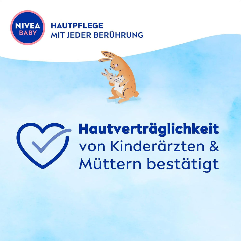 Șervețele umede NIVEA BABY Soft & Cream pentru bebeluși (4 x 57 bucăți)