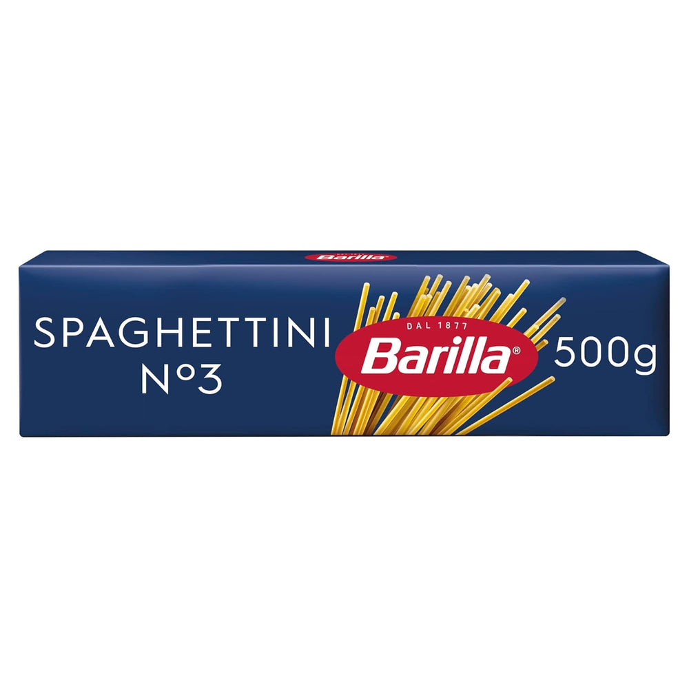 Pasta Barilla Classic Spaghettini no. 3 high-quality durum wheat, always al dente (1 x 500 g)