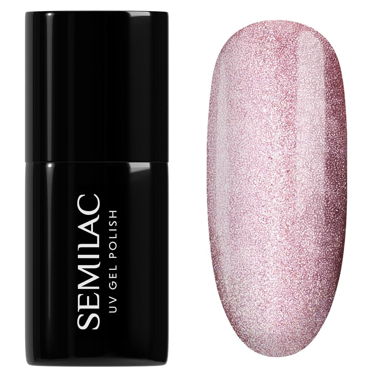 Semilac UV Nail Polish 664 Lilac Gloss 7 ml – Cat Eye Effect, Unique Reflections with Magnetic Tool – Gloss Gala Collection