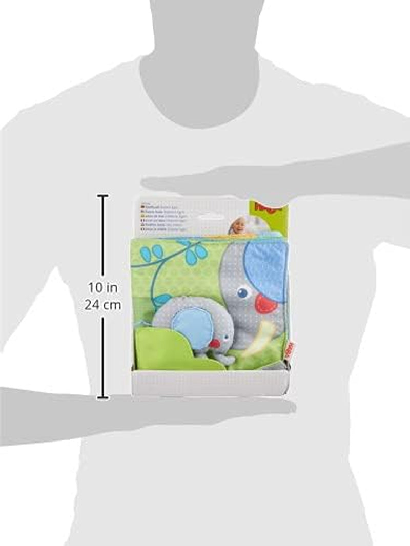 HABA 300146 - Cartea de pluș Elefant Egon, carte moale cu multe efecte tactile și de joc, jucărie pentru copii frumos proiectată de la 6 luni Jucarii Bebe Naty Shop