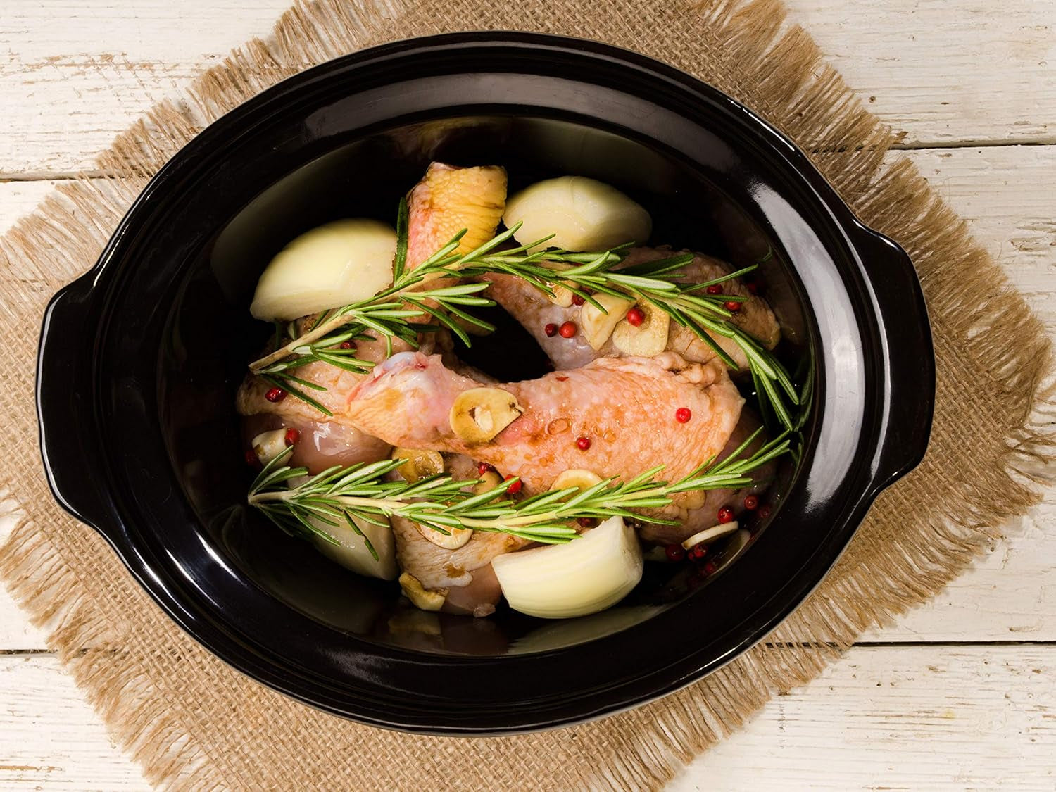 Beper BC.510 Slow Cooker, 280 W, 4.5 liters, ceramic glass, black and steel Slow Cooker Naty Shop