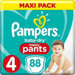 Pampers (Old Version), Panties, Size 4, 9kg-15kg, Three Pack (1 x 88 Diapers)