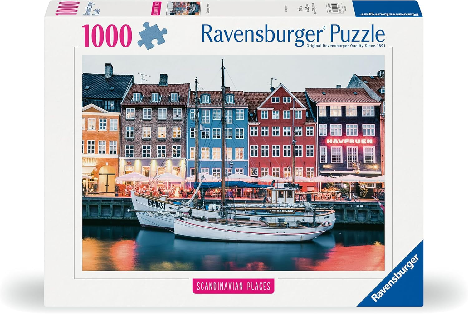 Ravensburger Puzzle Locuri scandinave 12000111 - Copenhaga, Danemarca - puzzle jigsaw de 1000 de piese pentru adulți și copii de peste 14 ani Puzzle Naty Shop