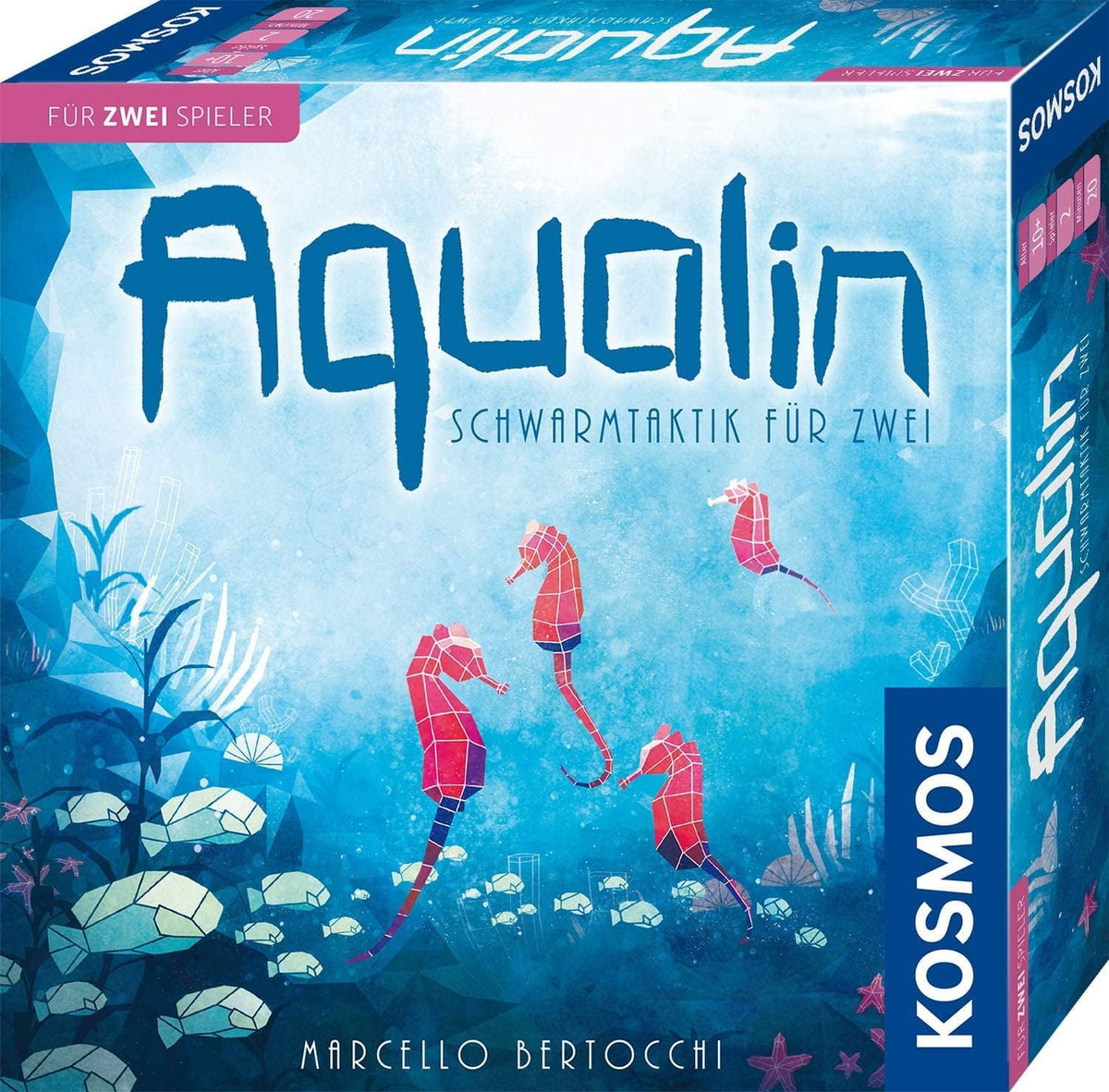 KOSMOS 691554 Aqualin - Swarm Tactics for Two, Two Player Game, Board Game for Exactly 2 Players Ages 10+, Strategy Game
