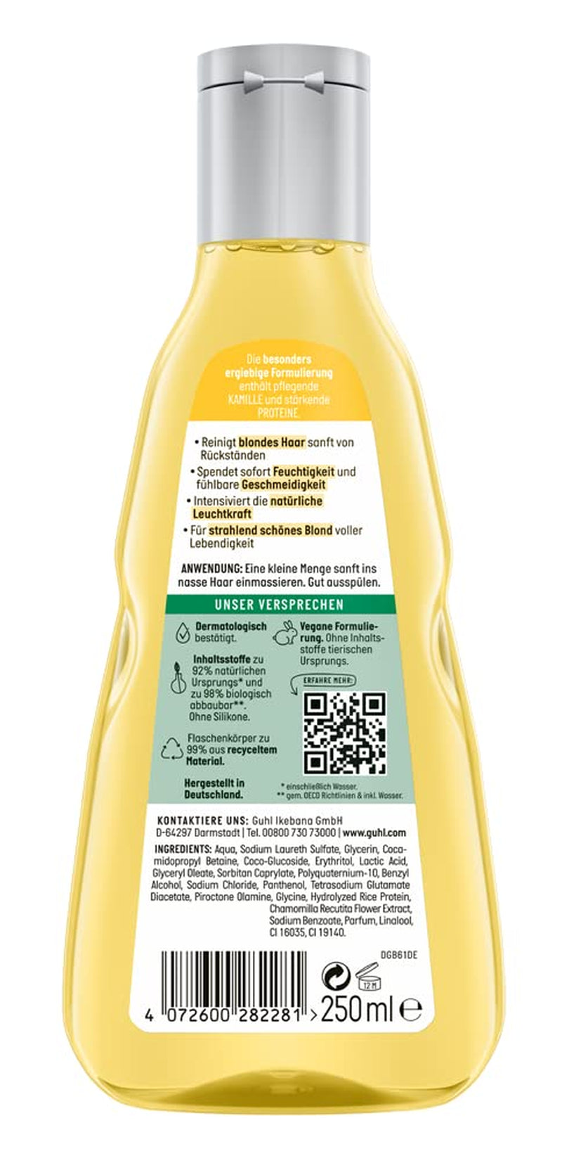 Guhl Blond Fascination Shampoo, Hair Type: Blonde, Bleached Guhl Shower and Bath