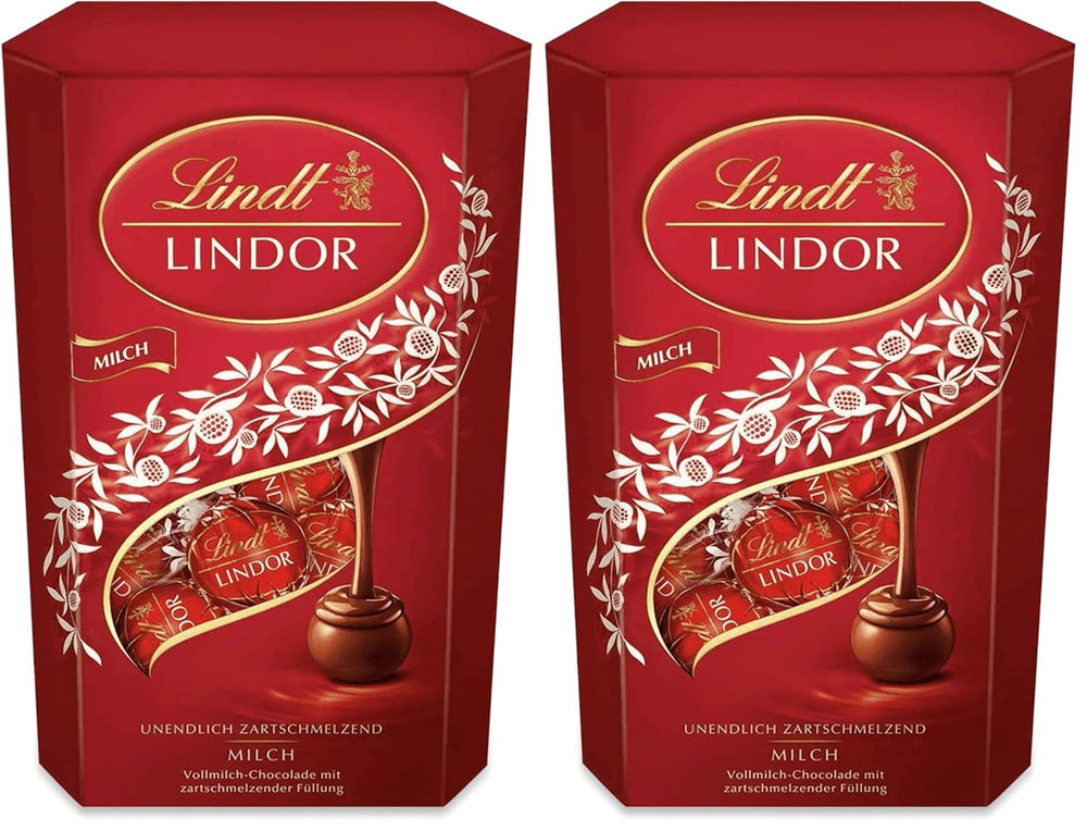 Lindt Chocolate | Milk chocolate cone LINDOR | 500g | 38 Milk Chocolate Balls with Melt-in-the-Mouth Filling | Chocolate gift