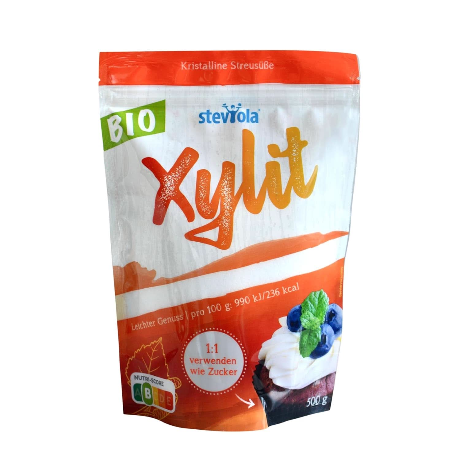 Steviola | Îndulcitor Stevia | Îndulcitor fără calorii, 300 grame Indulcitori Naty Shop Bio Xylitol, 500 grame