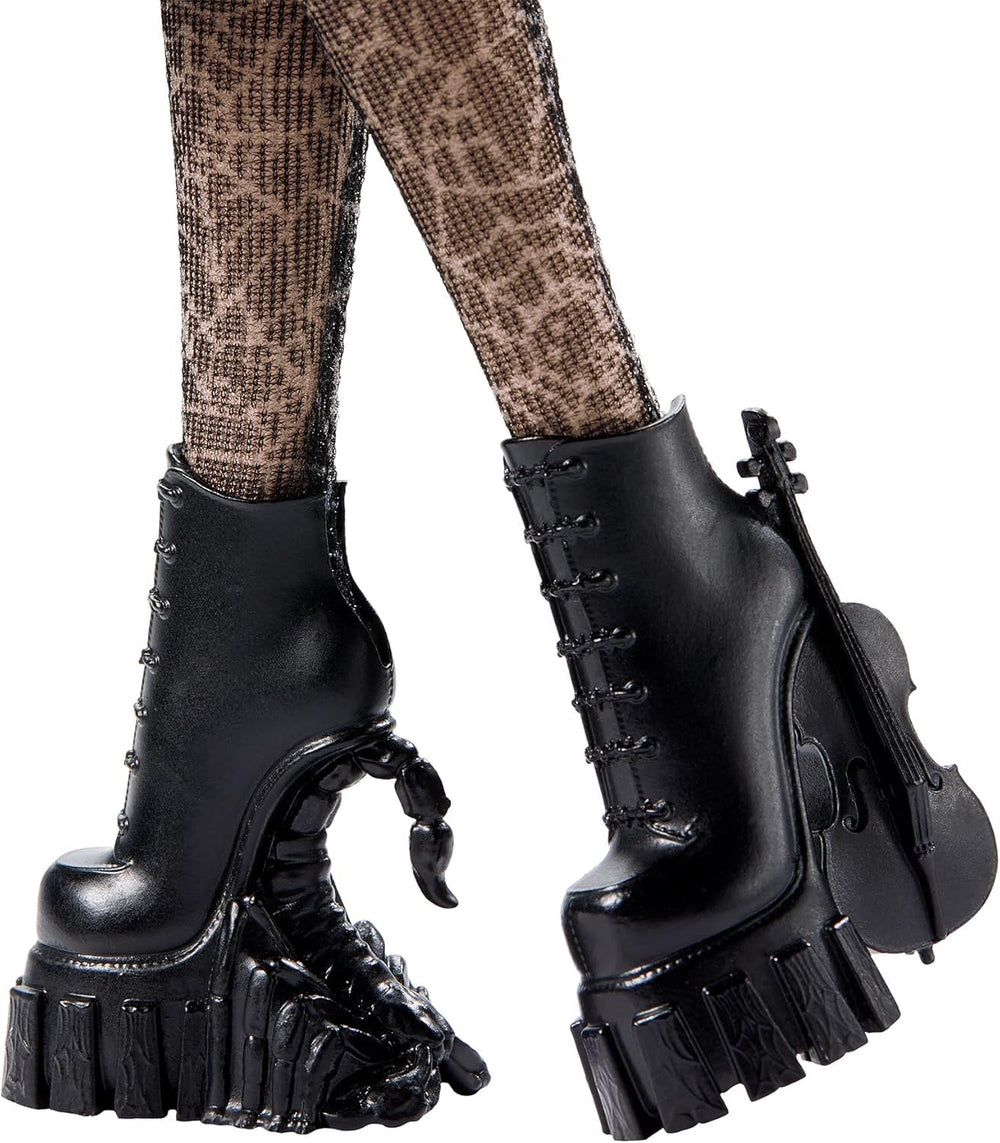 Monster High Wednesday Doll and Accessories Wednesday Addams Collectible Figure in Nevermore Academy Uniform with Icy Cold Hand and Backpack Doll Stand HXJ04 Naty Shop Dolls