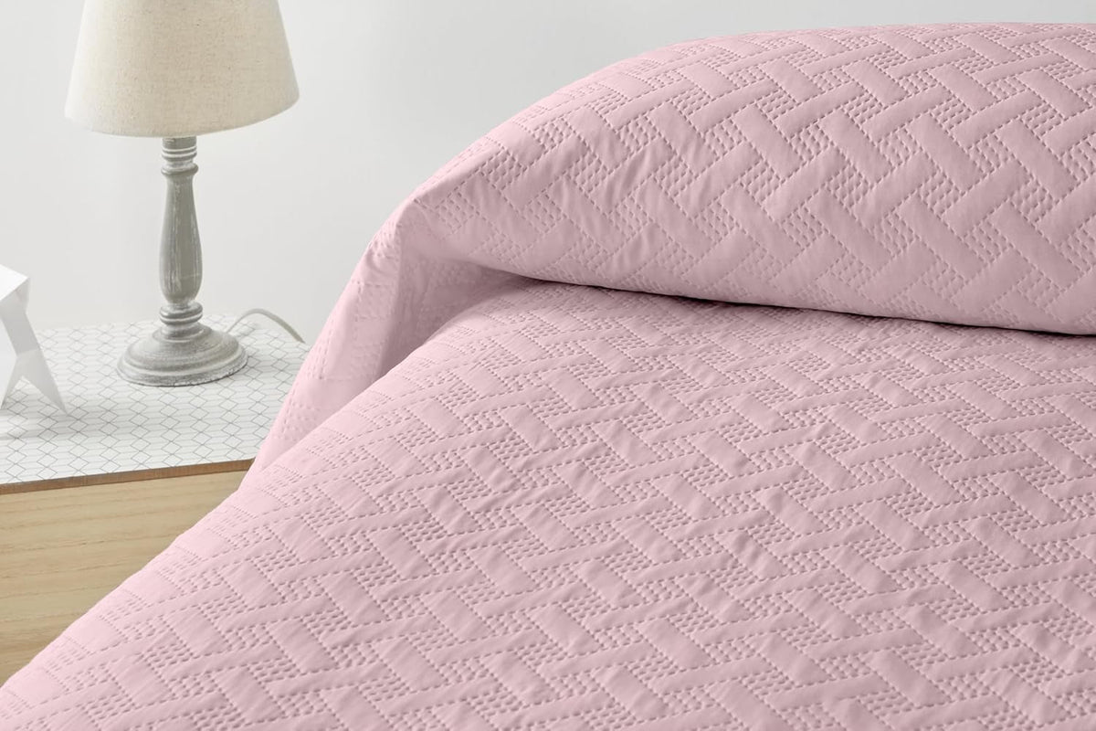 LISO - Bedspread for 105 Cm - Bouti Bed Bedspread - Spring and Summer - 200X260 Cm - Pink Beds and Blankets Besuche den Degrees home-Store Pink Bed 105 Cm