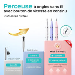 COSLUS Nagelfräser Kabellos Tragbar Für Gelnägel: Elektrische Nagelfeile Stufenloser Geschwindigkeitsregelung Für Maniküre Pediküre Und Acrylnägel Plastik Nail Drill Für Anfänger & Nagelstudio Zuhause