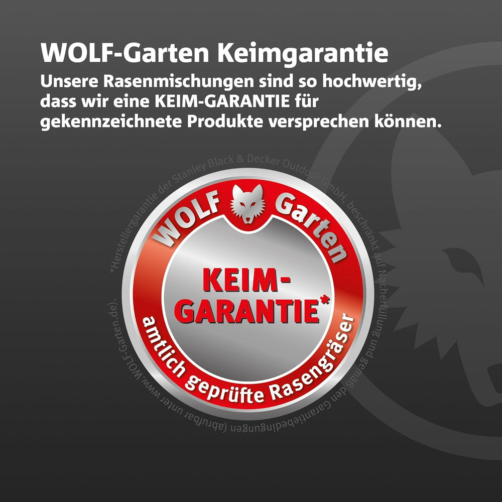 Wolf-Garten Trocken-Rasen PREMIUM L-TP 100 (Für 100 M², Hohe Dichte Mit Ca. 70.000 Trieben/M2, Sehr Gute Hitze- Und Trockenverträglichkeit, Widerstandsfähig Gegen Frost, 3 Kg Faltschachtel) 3824641