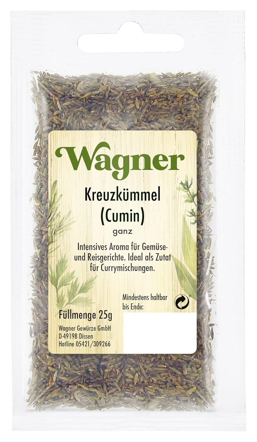 Wagner Gewürze Cumin Whole 25 g - German quality