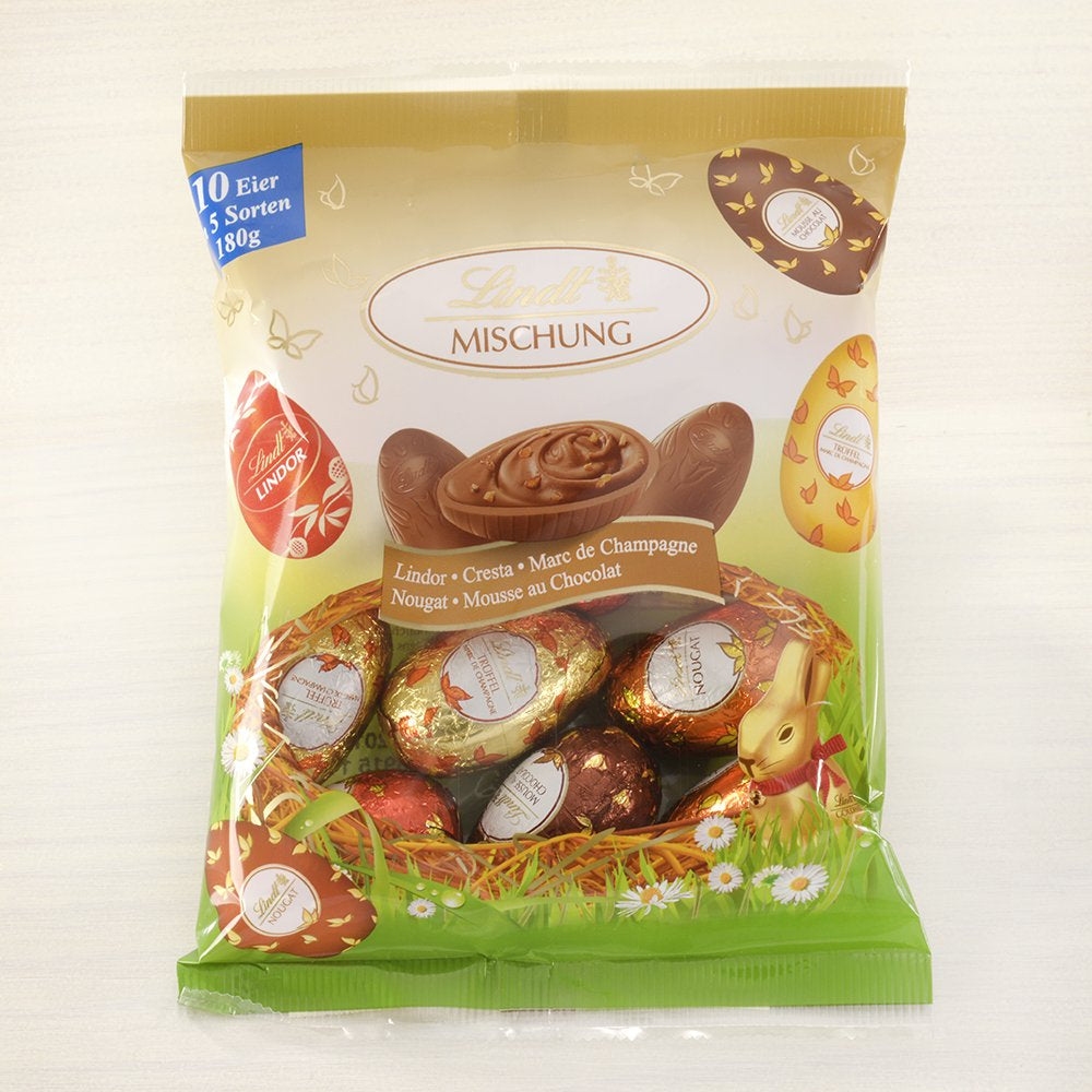 Special chocolate mix | 2 x 180g | Whole milk eggs in five varieties with and without alcohol (Eggs Marc de Champagne and chocolate truffles | 3 x 90 g)