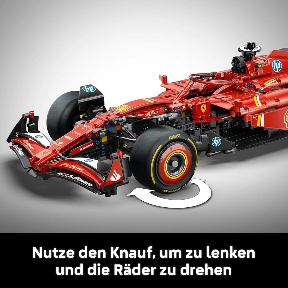 LEGO Technic Ferrari SF-24 F1 Race Car - Model car for adults - Formula 1 collectible set - V6 engine, gearbox, steering and DRS in 1:8 scale - Gift for fans of motor sports and racing cars 42207 Building sets Beuche den LEGO-Store