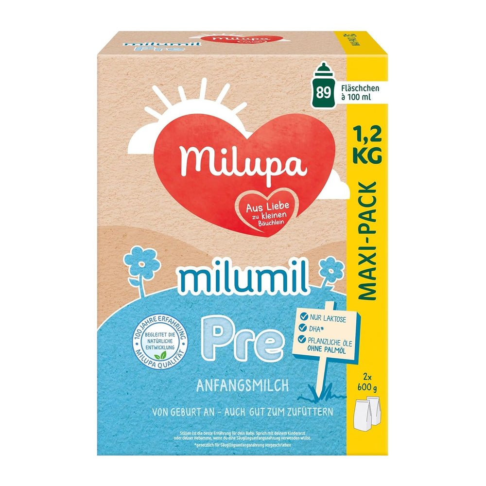 Milupa Milumil Pre, Milk powder for babies - With important nutrients and without palm oil - 800 g Naty Shop 1.2 Kg Milumil Pre
