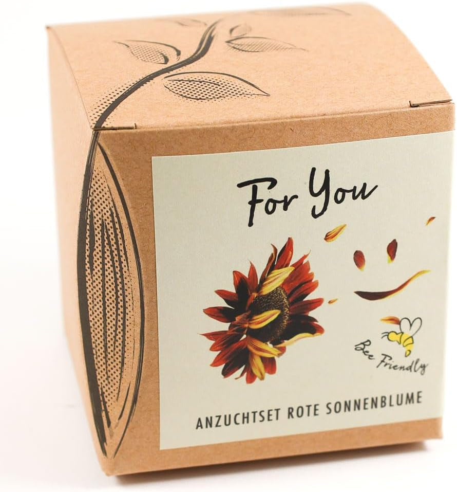 Plant Grow Gift Kit - Sunflower Sunset, including pots, substrate and growing instructions