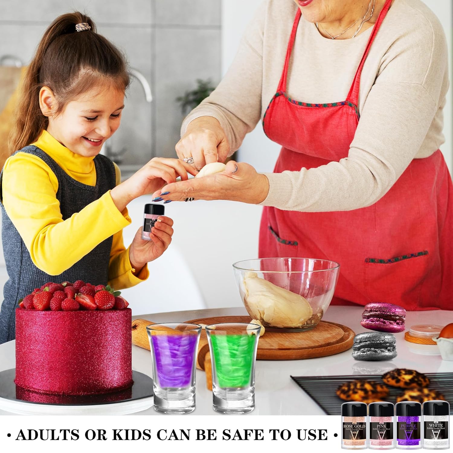 Edible glitter, powder, various colors, 30 grams Naty Shop