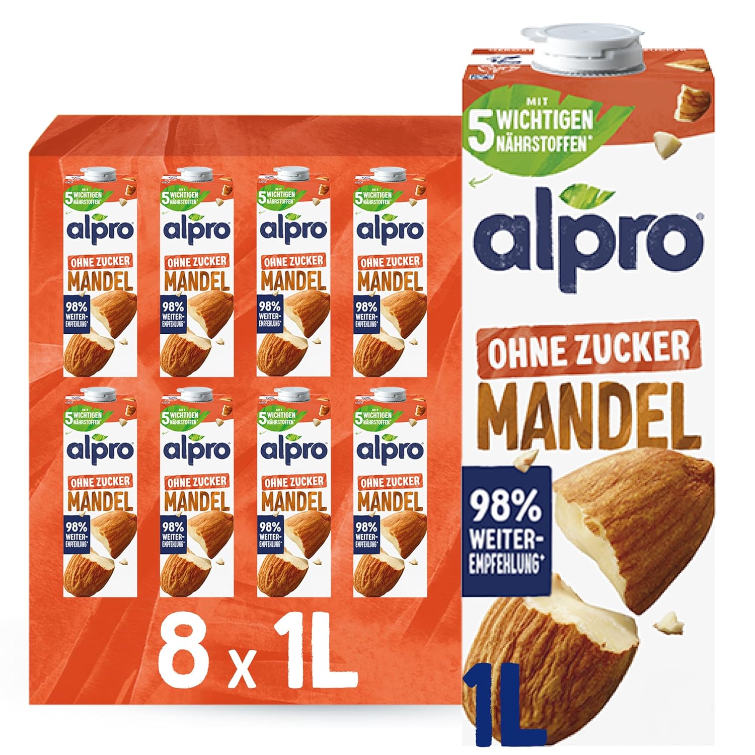 Alpro Mandeldrink Sugar Free - Source Of Calcium And Vitamins