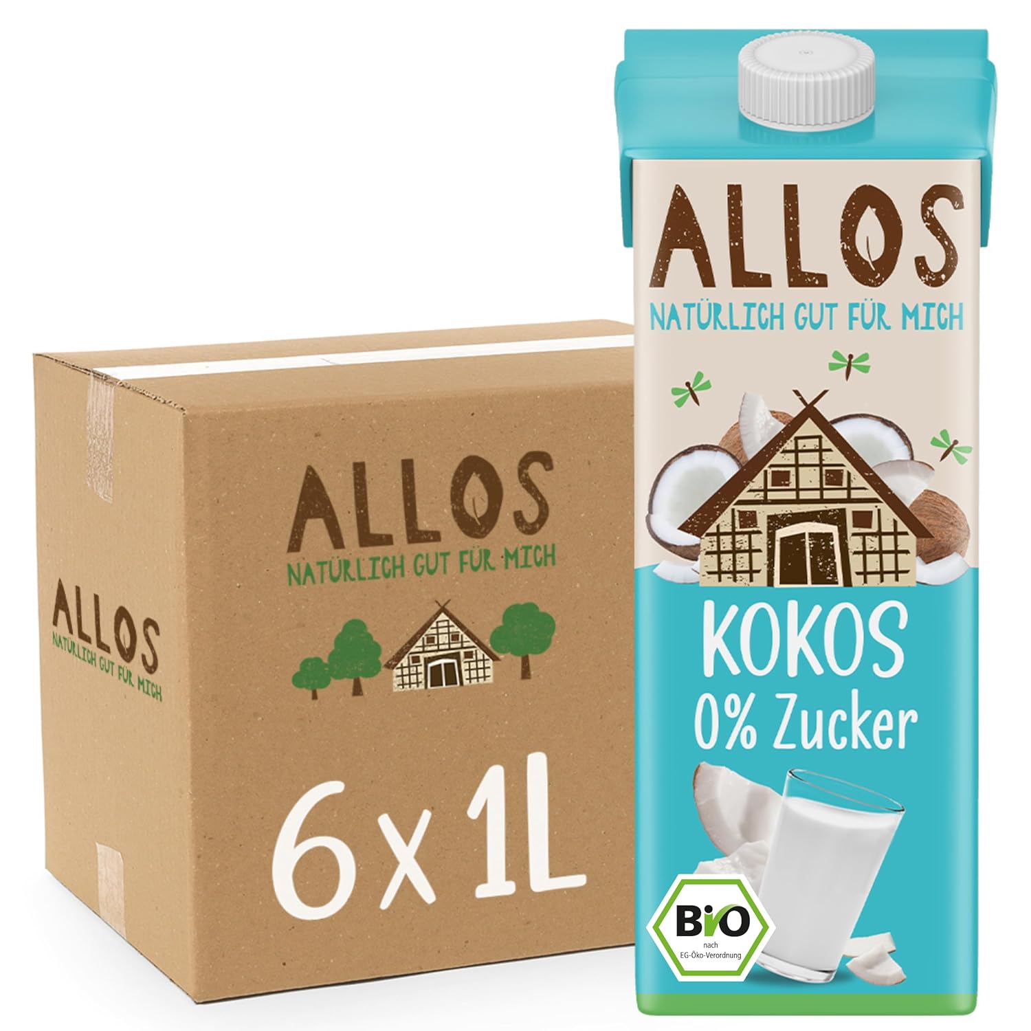 Allos Mandeldrink Sugar Free Mandel Natur Vegan Lactose 1L