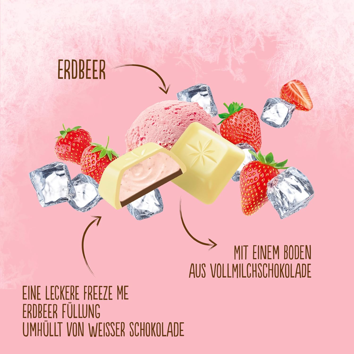 Schogetten Freeze Me Strawberry Limited Edition - Kall chokladglass med intensiv jordgubbssmak